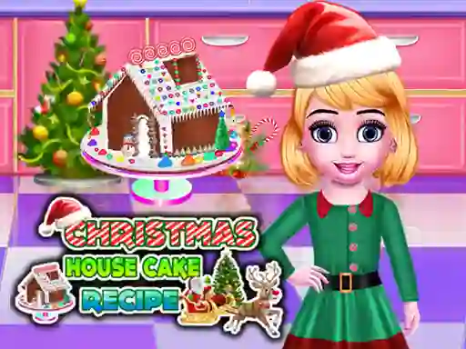 თამაში Christmas House Cake Recipe ონლაინ