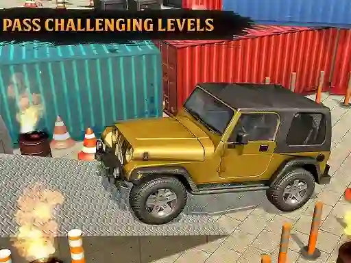 თამაში Classic Real 4x4 Jeep Parking Drive Game ონლაინ