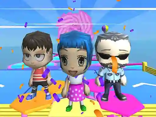თამაში Fall Guys And Girls Chibi Race Knockdown Multiplay ონლაინ