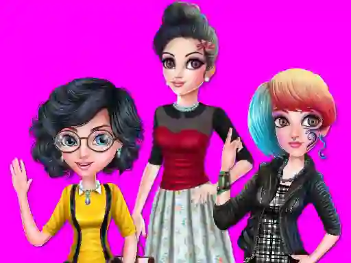 თამაში College Girl Squad Fashion Dressup ონლაინ