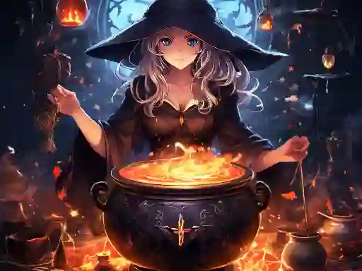 თამაში Anime girls Witchcraft ონლაინ
