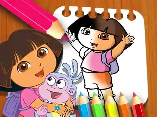 თამაში Dora the Explorer the Coloring Book ონლაინ