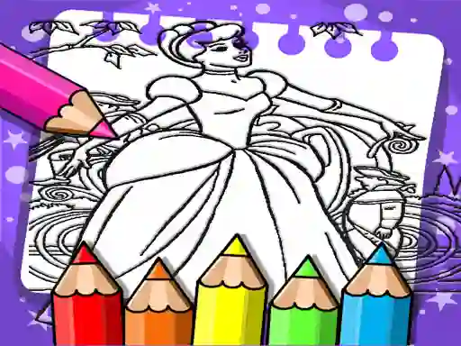 თამაში Cinderella Color Book ონლაინ
