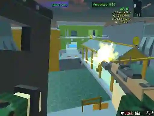 თამაში Pixel Crazy Minecraft shooter ონლაინ