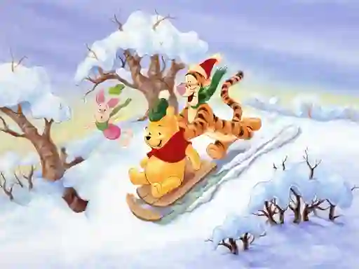 თამაში Winnie the Pooh Christmas Jigsaw Puzzle 2 ონლაინ