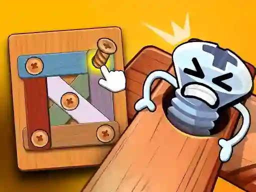 თამაში Wood Bolts Nuts Screw Pin Puzzle ონლაინ