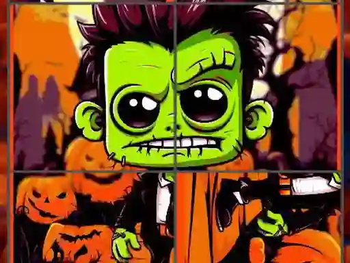 თამაში Franky & Vampire Halloween Puzzle ონლაინ