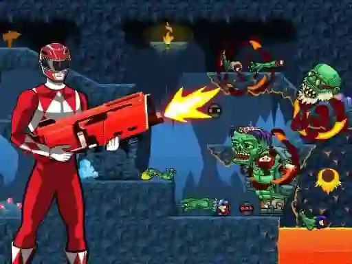 თამაში Power Rangers shoot Zombie ონლაინ