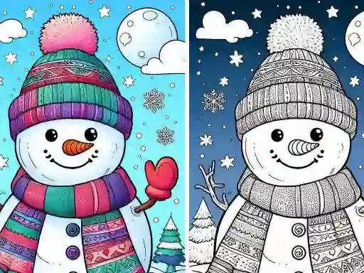 თამაში Coloring book Winter ონლაინ