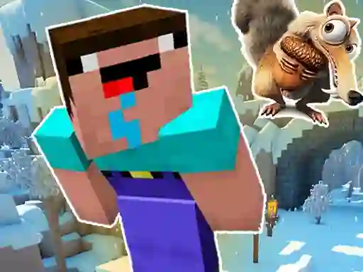 თამაში Noob Parkour: Snow Age ონლაინ