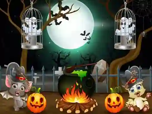 თამაში Halloween Twin Ghosts Rescue ონლაინ