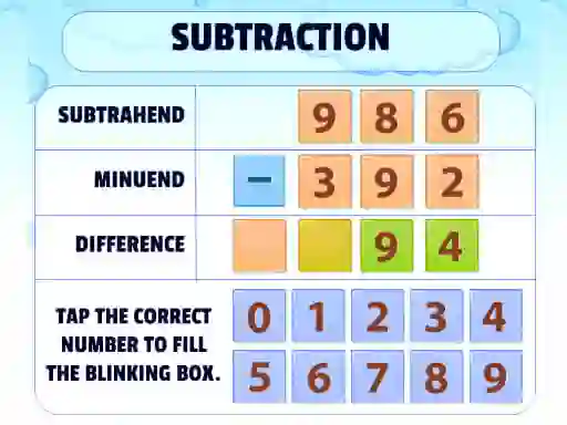 თამაში Subtraction Practice ონლაინ