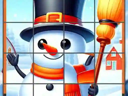 თამაში Happy Snowman Puzzle ონლაინ