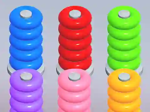 თამაში Color Ring Sort ონლაინ