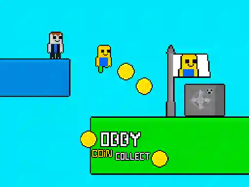 თამაში Obby vs Bacon Rainbow Parkour ონლაინ