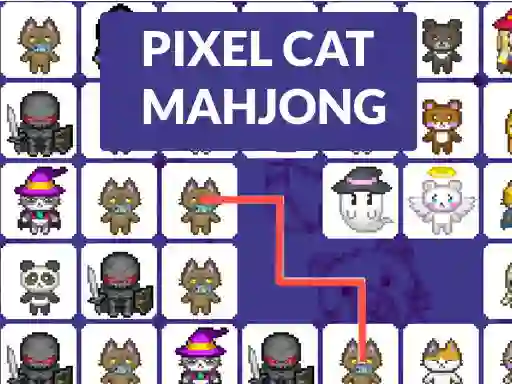 თამაში Pixel cat mahjong ონლაინ