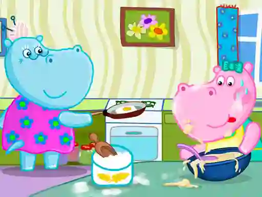 თამაში Hippo Cooking School ონლაინ