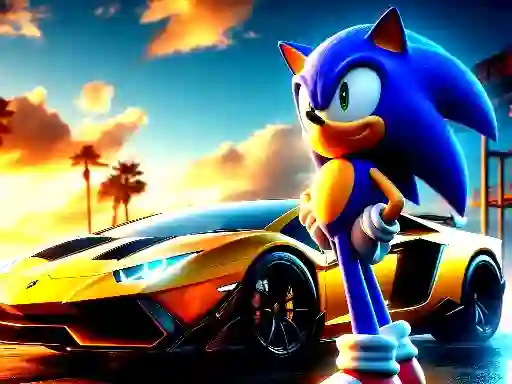 თამაში Sonic Run for Lamborghini ონლაინ