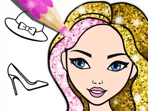 თამაში Fashion Coloring Book Glitter ონლაინ