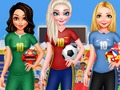 თამაში BFF Princess ხმა მისცეს ფეხბურთს 2018 ონლაინ