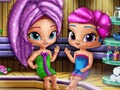 თამაში Shimmer and Shine: ცქრიალა ჯინები საუნაში  ონლაინ