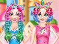 თამაში Princesses Rainbow Unicorn თმის სალონი  ონლაინ