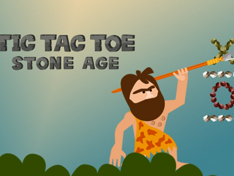 თამაში Tic Tac Toe ქვის ხანა  ონლაინ