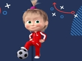 თამაში მაშა და დათვი ფეხბურთი  ონლაინ