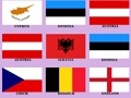 თამაში მეხსიერების ტრენინგი. ევროპის დროშები  ონლაინ