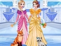თამაში Elsa & Anna- ს ყინულოვანი კაბა ონლაინ