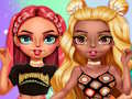 თამაში Rainbow Girls Dress Up გამოწვევა  ონლაინ