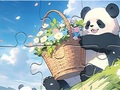 თამაში Jigsaw Puzzle: კალათის ყვავილების პანდა ონლაინ