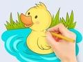 თამაში საღებარი წიგნი: Baby Duck Swim  ონლაინ
