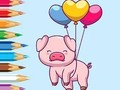 თამაში საღებარი წიგნი: Balloon Pig  ონლაინ