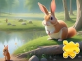 თამაში Jigsaw Puzzle: კურდღელი და ციყვი  ონლაინ