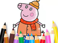 თამაში საღებარი წიგნი: Mommy Pig Winter  ონლაინ