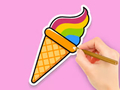თამაში საღებარი წიგნი: Rainbow Ice Cream  ონლაინ