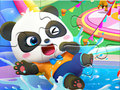 თამაში Jigsaw Puzzle: Baby Panda წყლის პარკი  ონლაინ