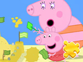 თამაში Jigsaw Puzzle: Peppa Pig დამზადების ქვიშა ონლაინ