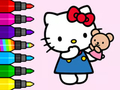 თამაში საღებარი წიგნი: Hello Kitty Teddy Bear  ონლაინ