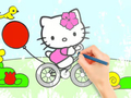 თამაში საღებარი წიგნი: Hello Kitty Cycling  ონლაინ