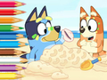 თამაში საღებარი წიგნი: Bluey On The Beach  ონლაინ