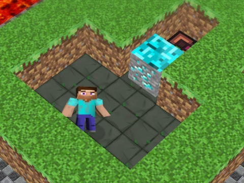 თამაში Mineblocks 3D Maze ონლაინ