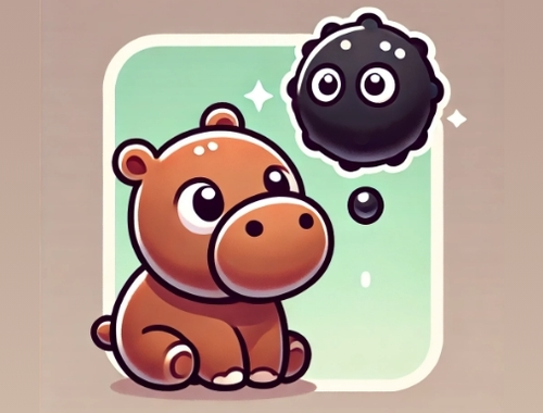 თამაში დამალე Moodeng Hippo!  ონლაინ