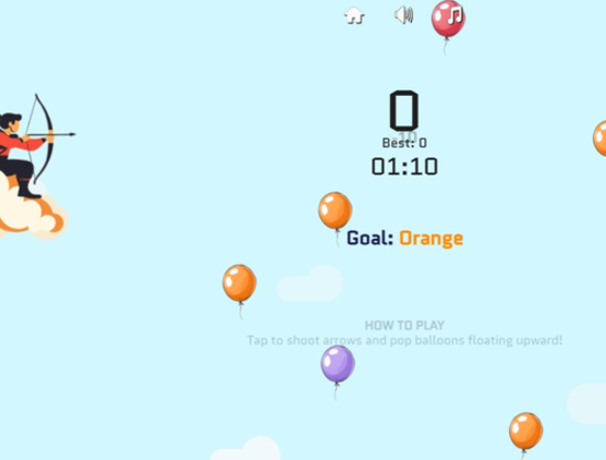 თამაში Balloon Archer გამოწვევა  ონლაინ