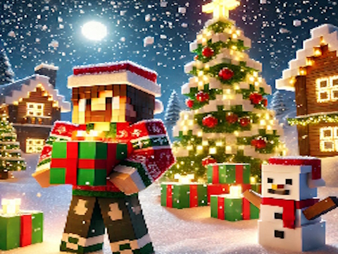 თამაში Minecraft საშობაო Jigsaw  ონლაინ