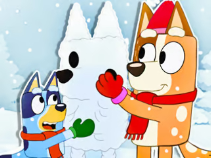 თამაში Jigsaw Puzzle: Bluey Christmas Snowman ონლაინ
