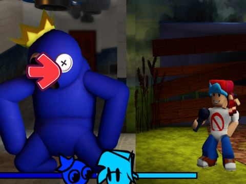 თამაში FNF vs Rainbow Friends ონლაინ