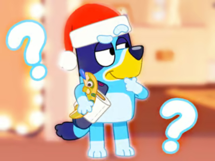 თამაში საბავშვო ვიქტორინა: Bluey Christmas Fandom  ონლაინ