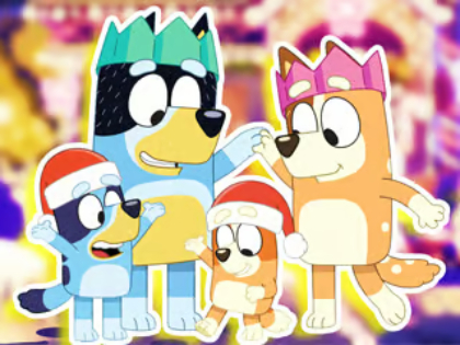 თამაში Jigsaw Puzzle: Bluey Family Xmas Eve ონლაინ
